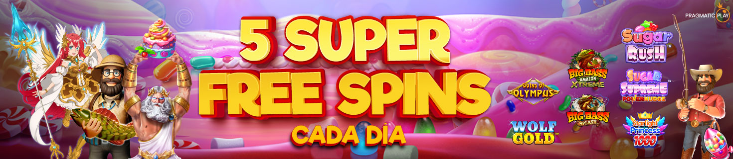 Consigue 5 Super Free Spins cada día para la Slot seleccionada